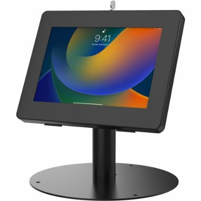 Picture of CTA Digital Hyperflex Security Kiosk Stand w/ Enclosure for iPad 10th Gen & More - Aluminum, Metal - Black