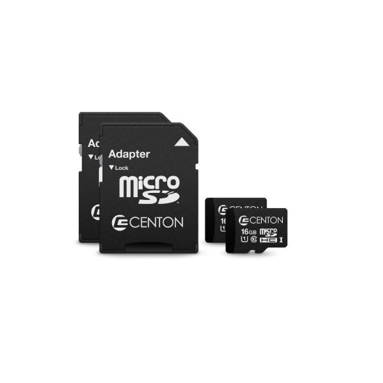 Picture of Centon microSD Memory Cards, 16GB, Pack Of 2 Memory Cards, S1-MSDHU1-16G-2