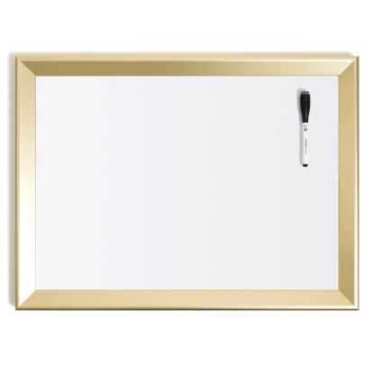 Picture of U Brands Dry Erase Board, 24in X 18in, Bold Angle, Gold Frame, Actual Size 23in X 17in (3323U00-01)