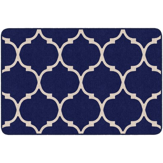 Picture of Flagship Carpets Moroccan Trellis Rectangular Rug, 48in x 72in, Blue