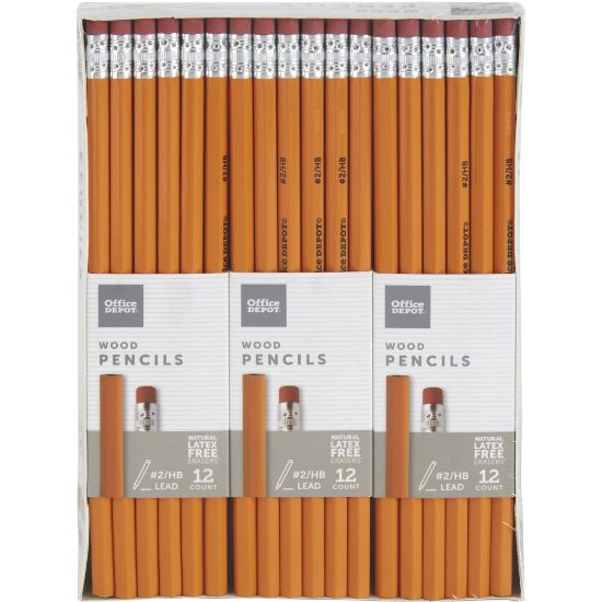 Picture of Office Depot Brand Wood Pencils, #2 Lead, Medium, Pack of 72