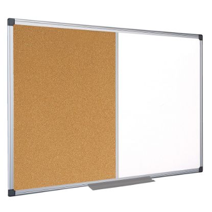 Picture of MasterVision Maya Cork/Non-Magnetic Dry-Erase Whiteboard Combination Board, 48in x 72in, Silver Aluminum Frame