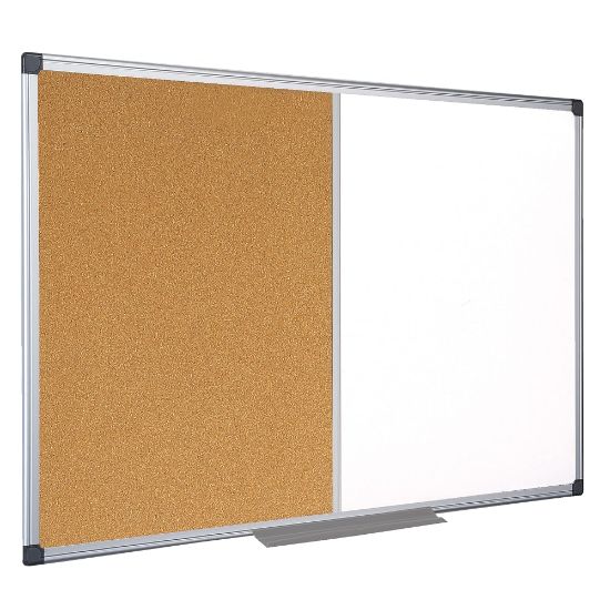 Picture of MasterVision Maya Cork/Non-Magnetic Dry-Erase Whiteboard Combination Board, 48in x 72in, Silver Aluminum Frame