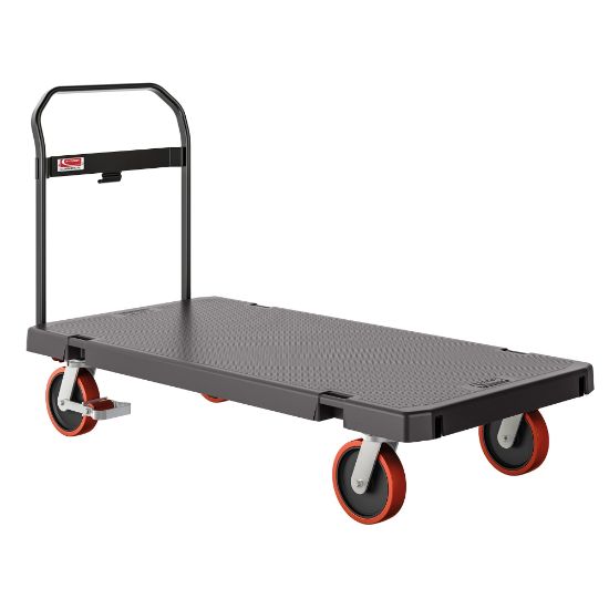 Picture of Suncast Commercial Standard-Duty Resin Platform Truck, 40inH x 30inW x 60inL, Gray