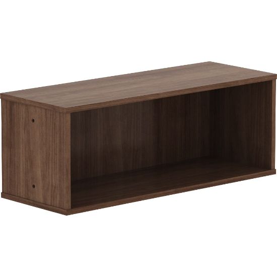 Picture of Lorell Panel System Open Storage Cabinet - 18.1in Height x 31.5in Width x 15.8in Depth - Walnut - Laminate - 1 Each