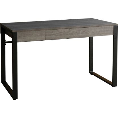 Picture of Lorell SOHO Table Desk - 47in x 23.5in x 30in - 1 - Band Edge - Material: Steel Leg, Laminate Top, Polyvinyl Chloride (PVC) Edge, Steel Base - Finish: Charcoal, Powder Coated Base