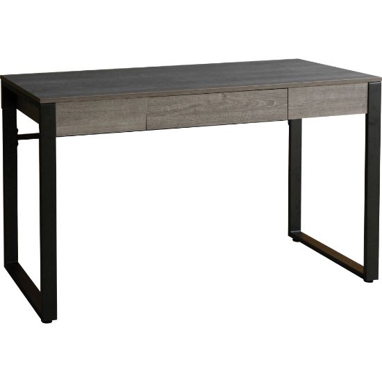 Picture of Lorell SOHO Table Desk - 47in x 23.5in x 30in - 1 - Band Edge - Material: Steel Leg, Laminate Top, Polyvinyl Chloride (PVC) Edge, Steel Base - Finish: Charcoal, Powder Coated Base