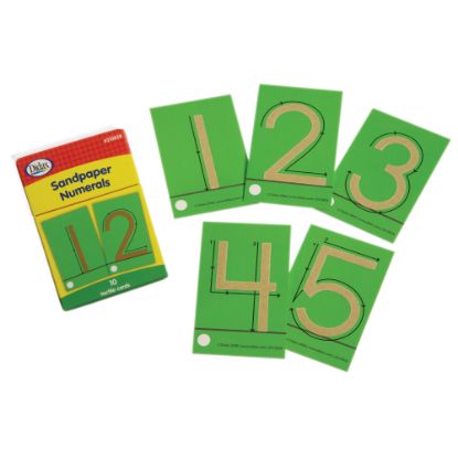 Picture of Didax Tactile Sandpaper Numerals, Green, Grades K-1, Pack Of 10 Numerals