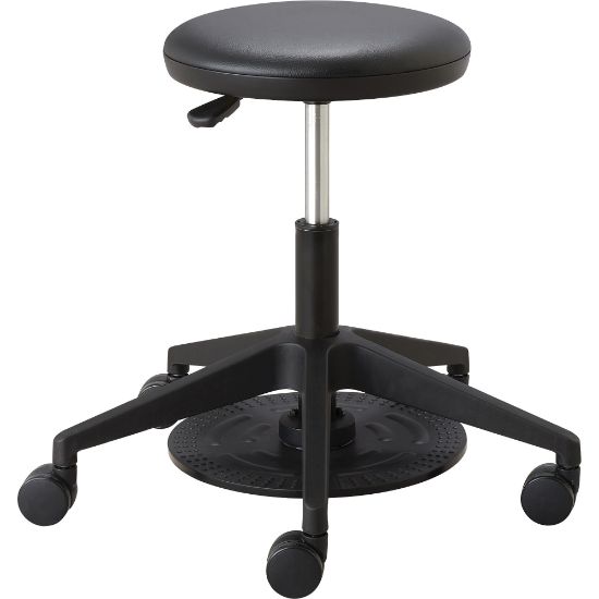 Picture of Safco Low-Height Lab Stool, Black/Chrome