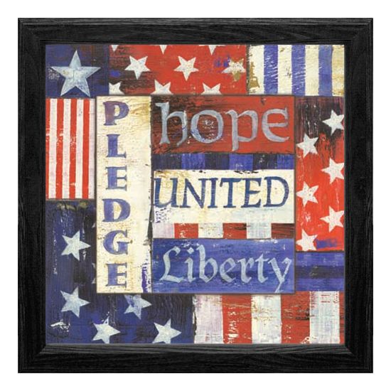 Picture of Timeless Frames Americana Framed Artwork, 12in x 12in, Pledge