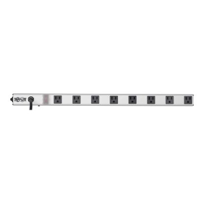 Picture of Tripp Lite Power Strip 120V Right Angle 5-15R 8 Outlet 15ft Cord 24in Length - Power strip - AC 120 V - 1800 Watt - input: NEMA 5-15 - output connectors: 8 - 15 ft cord - black, aluminum