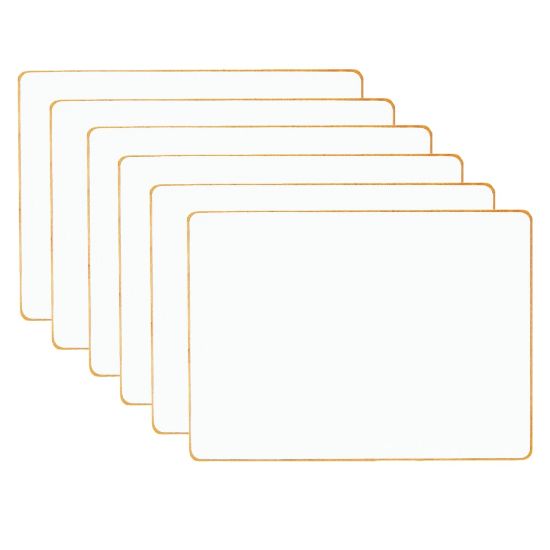 Picture of Dowling Magnets Double-sided Magnetic Dry-Erase Boards, Blank, 12in x 8-3/4in, White, Pack Of 6 Boards