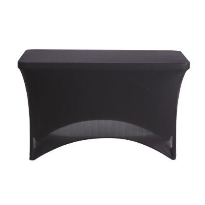 Picture of Iceberg Fabric Table Cover, 24in x 48in, Black