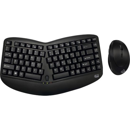 Picture of Adesso Tru-Form Media 1150 Wireless Ergo Mini Keyboard And Mouse Combo