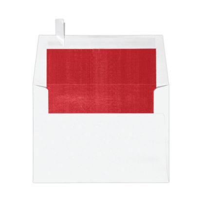 Picture of LUX Invitation Envelopes, A6, Peel & Press Closure, Red/White, Pack Of 50