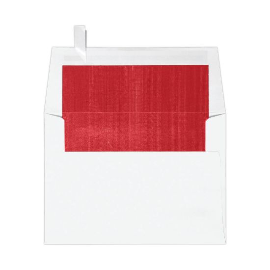 Picture of LUX Invitation Envelopes, A6, Peel & Press Closure, Red/White, Pack Of 50