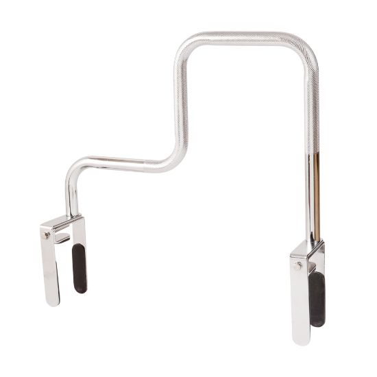 Picture of DMI Heavy-Duty High-Low Shower Grab Bar, 16inH x 2inW x 3inD, Silver