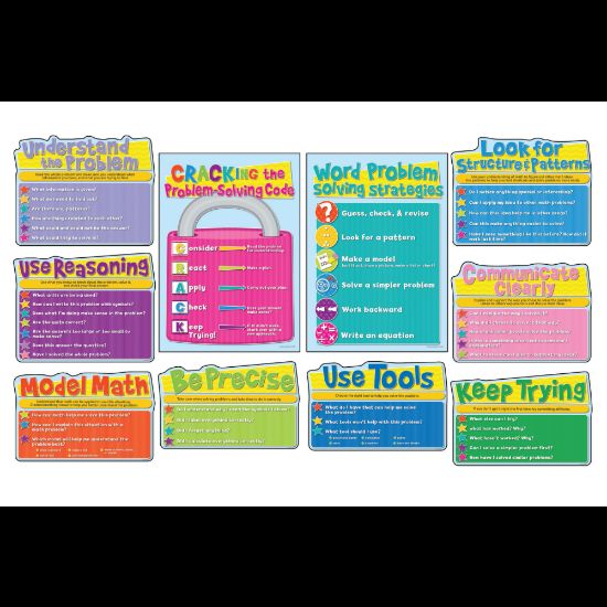 Picture of Carson-Dellosa Bulletin Board Set, Math Strategies, Pack Of 10 Pieces