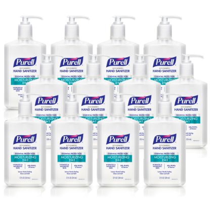 Picture of PURELL 2in1 Moisturizing Advanced Hand Sanitizer Gel, 12 oz Pump Bottle, Pack of 12