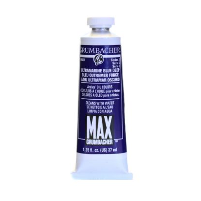 Picture of Grumbacher Max Water Miscible Oil Colors, 1.25 Oz, Ultramarine Blue Deep, Pack Of 2