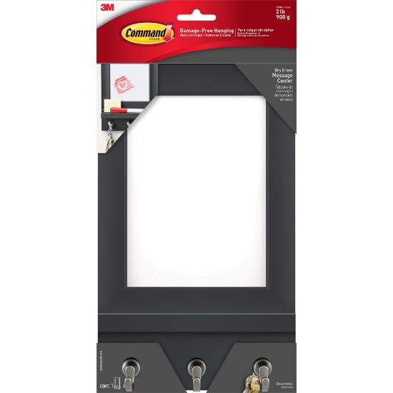 Picture of Command Dry-Erase Message Center - 11.2in Height x 6.8in Width x 1.5in Depth - Slate - 1 Each