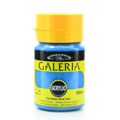 Picture of Winsor & Newton Galeria Flow Formula Acrylic Colors, 250 mL, Cerulean Blue Hue, 138, Pack Of 2