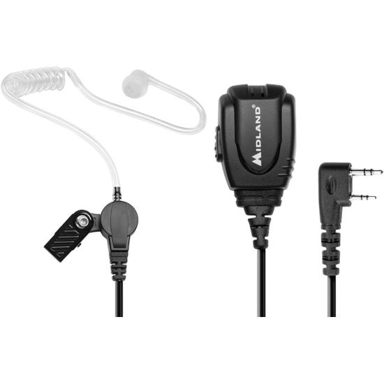 Picture of Midland BizTalk BA3 Concealed Headset - Mono - Wired - Earbud, Over-the-ear - Monaural - In-ear - Black