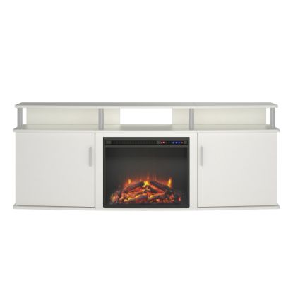 Picture of Ameriwood Home Carson Electric Fireplace TV Console For 70in TVs, White