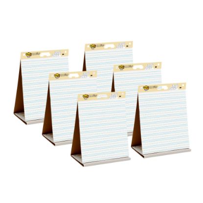 Picture of Post-it Super Sticky Tabletop Easel Pad, 20in x 23in, White with Primary Lines, Single 20 Sheets Pad