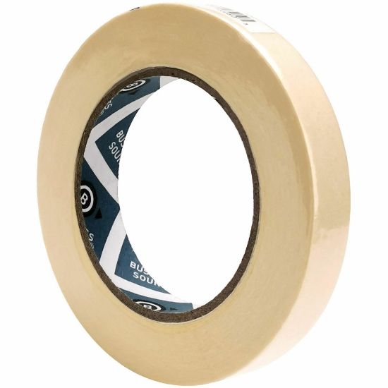 Picture of Business Source Utility-purpose Masking Tape - 60 yd Length x 0.75in Width - 3in Core - Crepe Paper Backing - For Bundling, Holding, Sealing, Masking - 1 / Roll - Tan