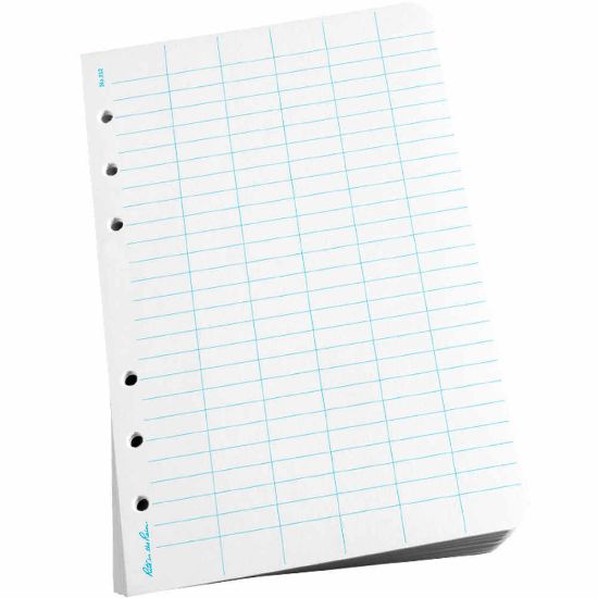 Picture of Rite in the Rain All-Weather Loose-Leaf Copy Paper, White/Blue, 4 5/8in x 7in, 500 Sheets Per Case, 0.54 Lb, 85 Brightness, Case Of 5 Reams