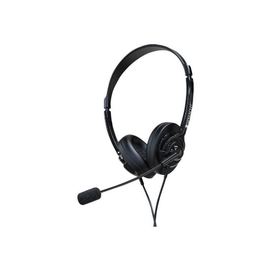 Picture of Spracht ZUM ZUM350B Headset - Stereo - Mini-phone (3.5mm), Sub-mini phone (2.5mm) - Wired - Over-the-head - Binaural - Circumaural - Noise Cancelling Microphone