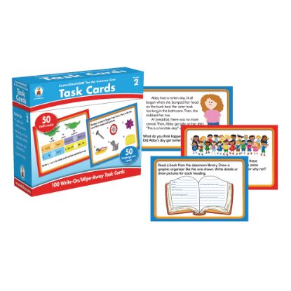 Picture of Carson-Dellosa CenterSOLUTIONS Task Cards, Grade 2, Box Of 100 Cards