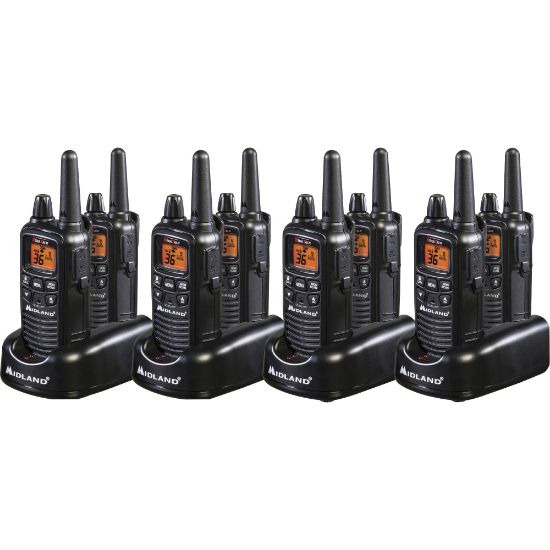 Picture of Midland Business Radio Bundle - 36 Radio Channels - 22 FRS - Silent Operation, Hands-free - AAA - Nickel Metal Hydride (NiMH) - Black - 8 / Carton