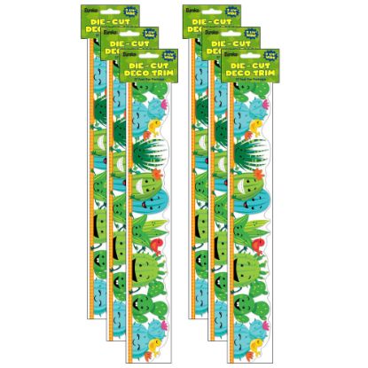 Picture of Eureka School Extra Wide Deco Trim, 3-1/4in x 37in, A Sharp Bunch Line-Up, 12 Strips Per Pack, Set Of 6 Packs