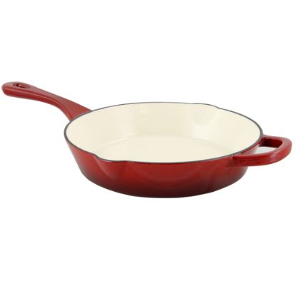 Picture of Crock-Pot Artisan Round Enameled Cast Iron Skillet, 10in, Scarlet Red