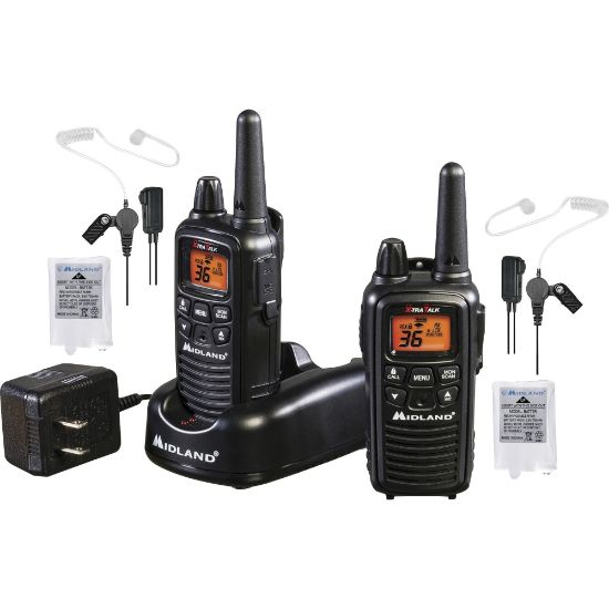 Picture of Midland LXT600BB FRS Business Radio Bundle - 36 Radio Channels - 22 FRS - Silent Operation, Hands-free - Nickel Metal Hydride (NiMH) - Black - 2 Each