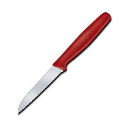 Picture of Victorinox Serrated Sheeps Foot Paring Knife, 3-1/4in, Red