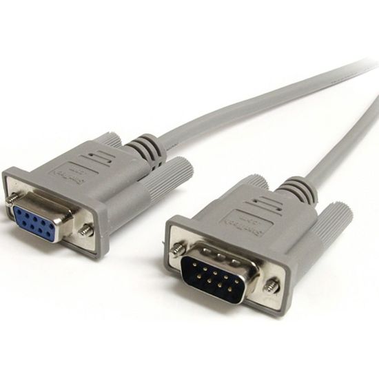 Picture of StarTech.com 25 ft Straight Through Serial Cable - DB9 M/F - Serial cable - DB-9 (M) - DB-9 (F) - 7.6 m - Our 25ft 9-pin null modem cable/straight through serial cable (M-F) offers a high quality serial mouse or EGA monitor extension.