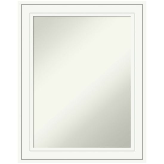 Picture of Amanti Art Non-Beveled Rectangle Framed Bathroom Wall Mirror, 29in x 23in, Craftsman White