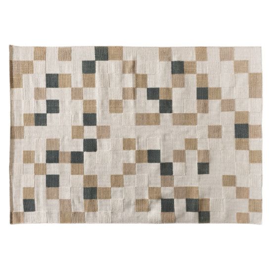 Picture of Baxton Studio Barbon Handwoven PET Yarn Area Rug, 63in x 90-5/8in, Ivory/Gray