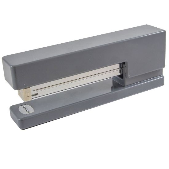 Picture of JAM Paper Plastic Stapler, 2-1/2inH x 1-1/8inW x 6inD, Gray