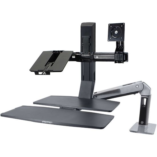 Picture of Ergotron Dual To LCD And Laptop Conversion Kit For WorkFit Workstation, Black, 97-617