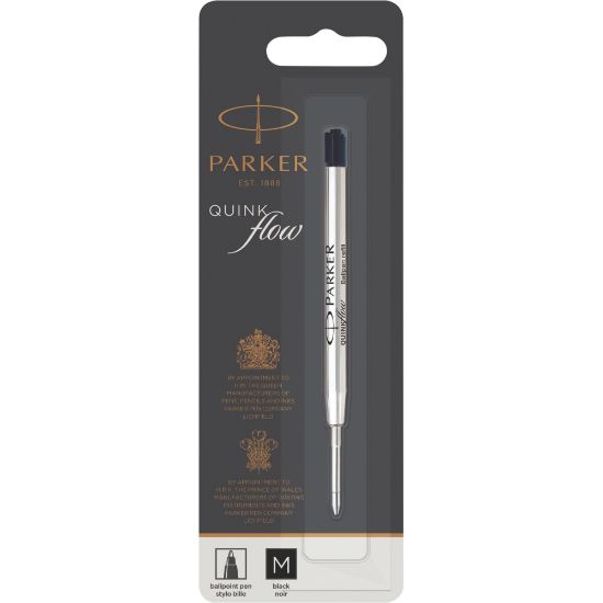 Picture of Parker Quinkflow Black Ink Ballpen Refill - Medium Point - Black Ink - Smooth Writing, Quick-drying Ink - 1 Each