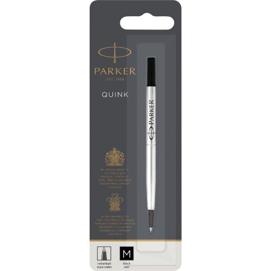 Picture of Parker Rollerball Pen Refill - 0.70 mm, Medium Point - Black Ink - 1 Each