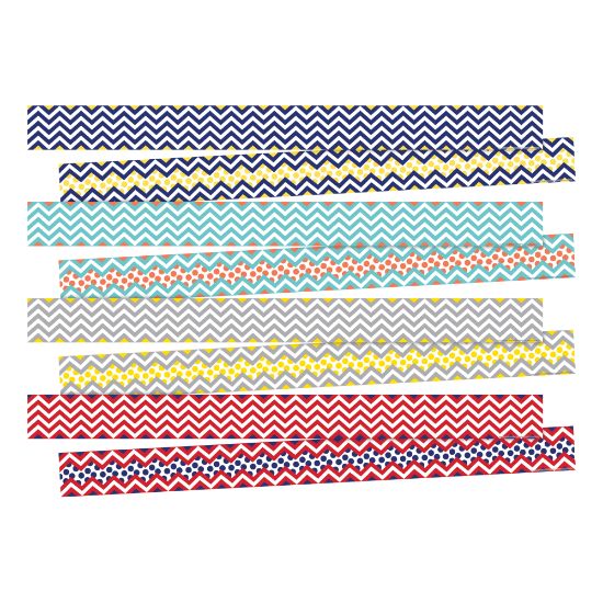 Picture of Barker Creek Double-Sided Border Set, 3in x 35in, Chevron, 12 Strips Per Pack, Set Of 4 Packs