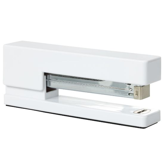 Picture of JAM Paper Plastic Stapler, 2-1/2inH x 1-1/8inW x 6inD, White