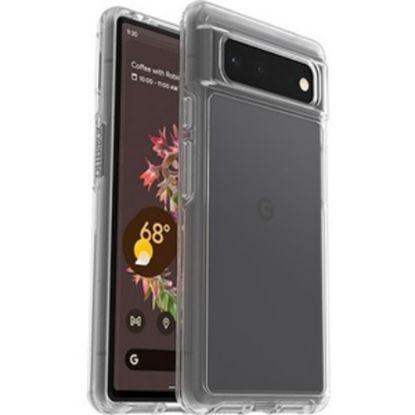 Picture of OtterBox PIXEL 6 Symmetry Series Clear Antimicrobial Case - For Google Pixel 6 Smartphone - Clear - Drop Resistant, Bump Resistant, Bacterial Resistant, Scrape Resistant - Polycarbonate, Synthetic Rubber, Plastic - Retail