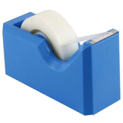 Picture of JAM Paper Plastic Tape Dispenser, 4-1/2inH x 2-1/2inW x 1-3/4inD, Blue