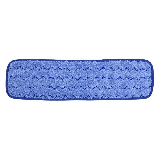 Picture of Hospeco MicroWorks Microfiber Scrubber Flat Mops, Blue, Pack Of 12 Mops